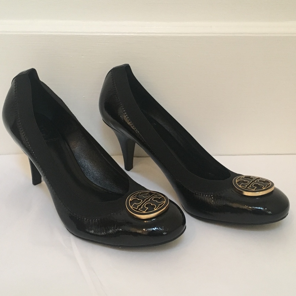 Tory Burch Caroline Black Patent Flex Pump size 8